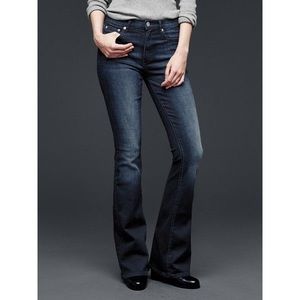 GAP Resolution Skinny Flare 27 4 petite dark jeans